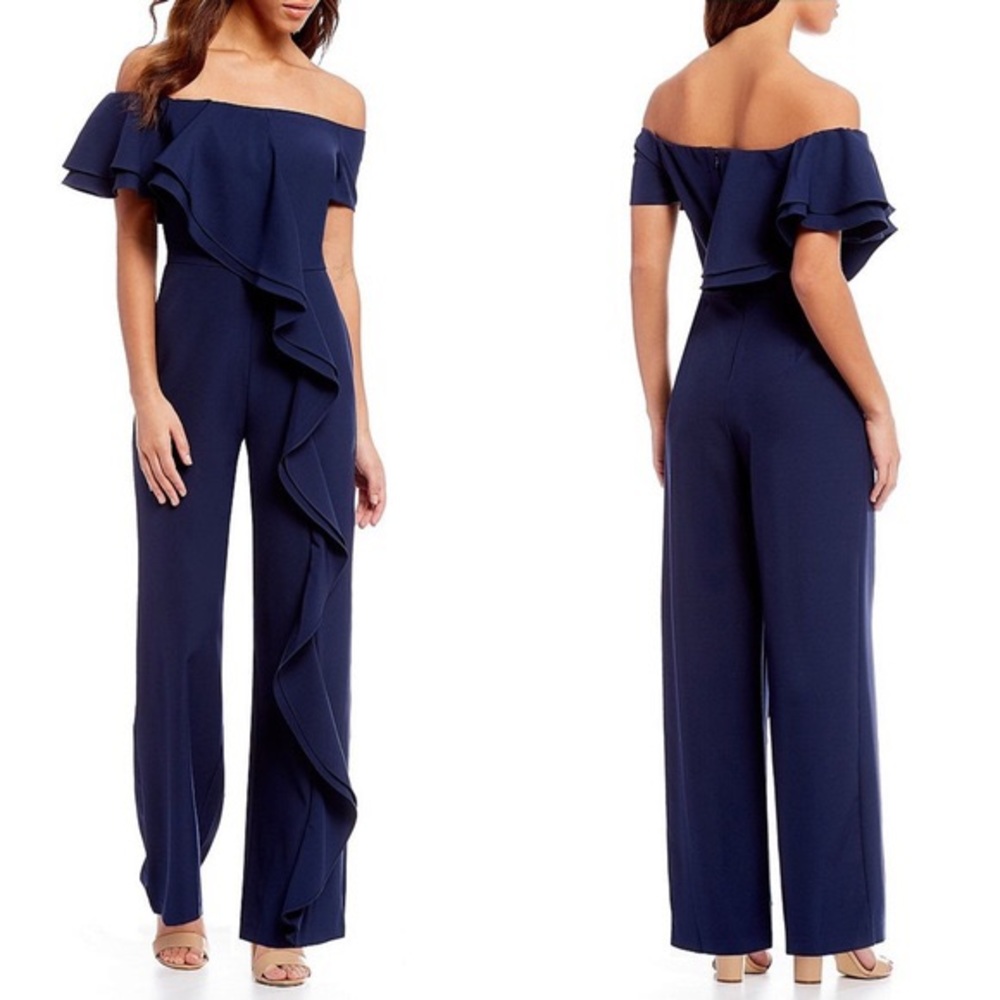 Blue Pantsuit by Badgley Mischka